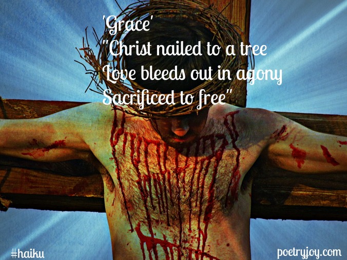 crucifixion ~ grace haiku image pin