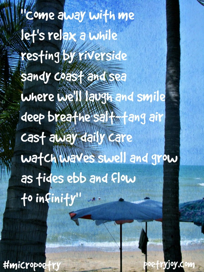 Come away with me beach poem pin image