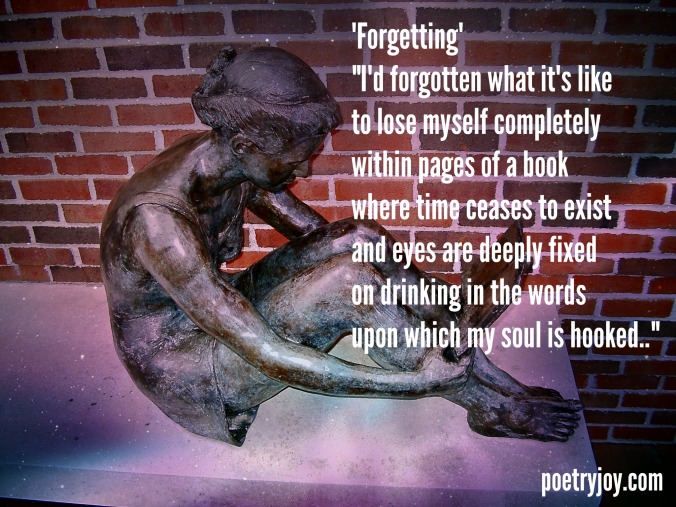 book reader ~ Forgetting  poem PJ file image pin