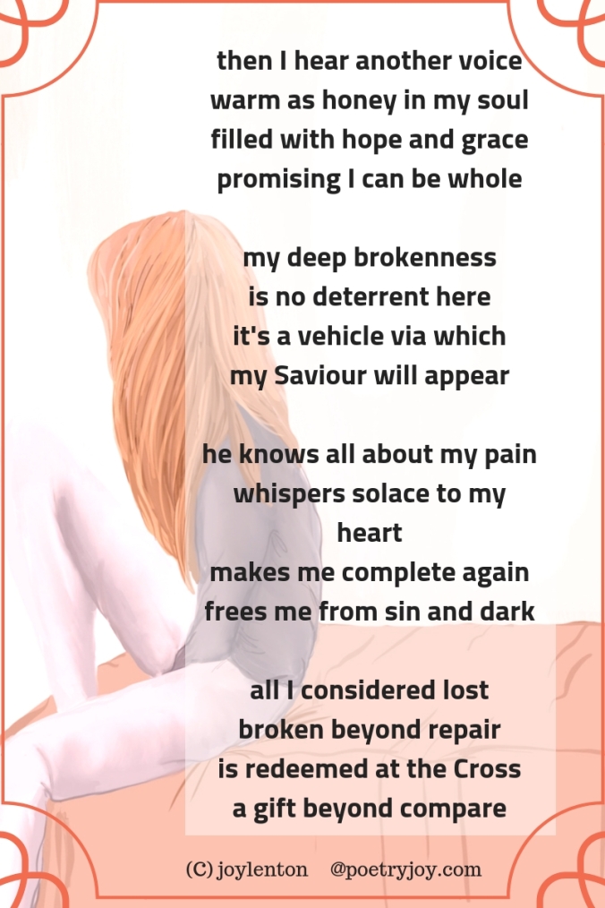 complete - poem excerpt (C) joylenton - sad girl sitting on a bed @poetryjoy.com